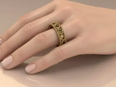 The Aurelian Knot Ring jewelry 3D model - for Her 3D print model