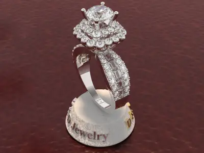 Ring woman 3D print model 25