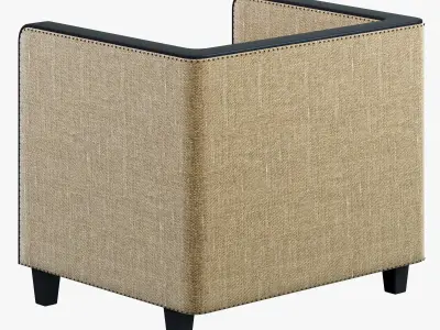 Restoration Hardware Shelter Arm Upholstered Chair 3D model