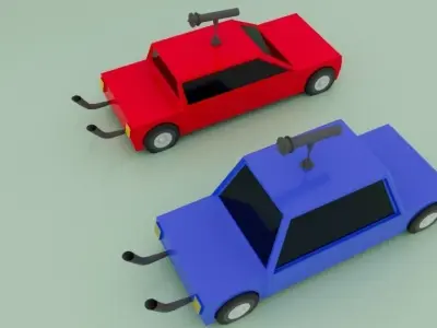 Low Poly 6 Racing Car Collection Low-poly 3D model