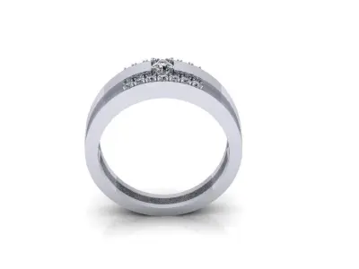 man ring with enamel and diamonds 601 3D print model 3D print model
