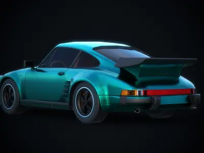 Porsche 911 Slantnose Authentic Car Game Ready Low-poly 3D model