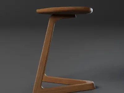 wooden stool Free 3D model