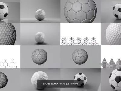 Sports Equipments 3D Model Pack