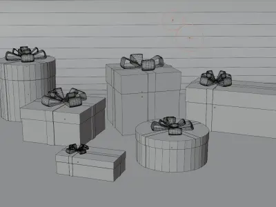 3D rendering gift wrapping Free low-poly 3D model