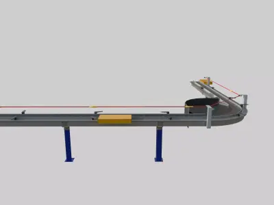 Conveyor Belt Low-poly 3D model