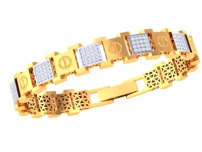 Screw Chain Bracelet - 48 3D print model