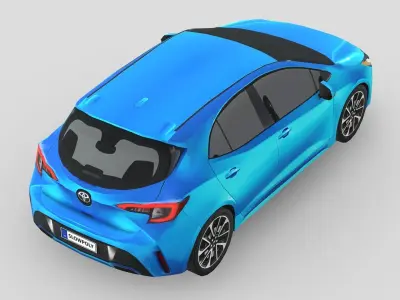 Toyota Corolla Hatchback 2021 Low-poly 3D model