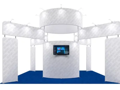 Exhibition booth 20x20ft 3DM009 3D model