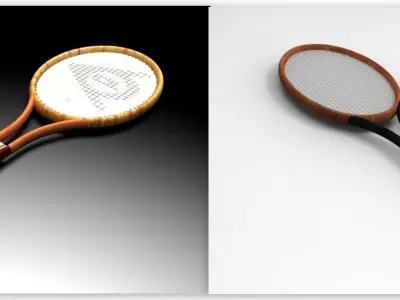 Tennis Racquet 3D model get