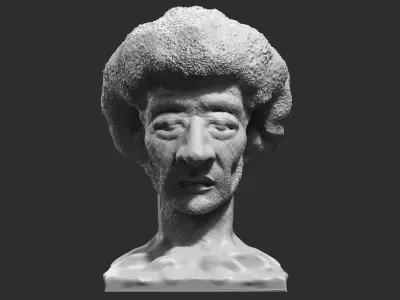 human head modern sculpture 3d print model 91 3D print model