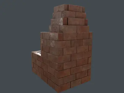 Black Smith Forge LowPoly Low-poly 3D model