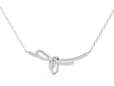 Luxury Diamond Knot Necklace CAD Design 3DM STL File 3D print model