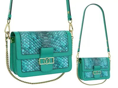 Louis Vuitton Dauphine Bag Green Snake 3D model