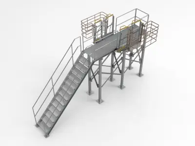 Folding Stairs from a tanker 2 3D print model
