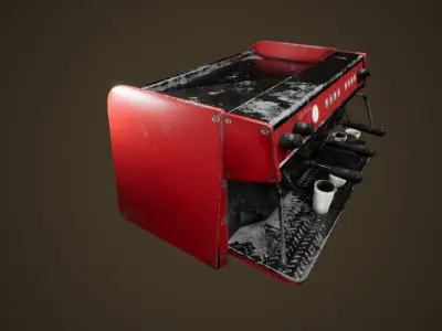 Old Coffeemachine - PBR Game Ready Low-poly 3D model