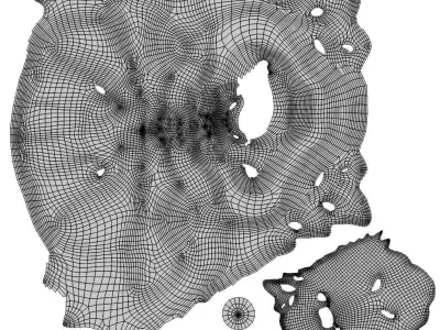 African Mask 05 Low-poly 3D model