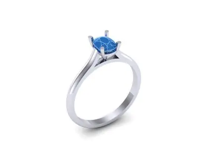 Ring10 sapphire engagement ring gold Free 3D print model
