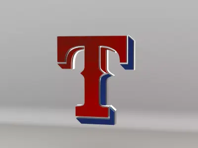 MLB Texas Rangers V1 Team Logo 3D model