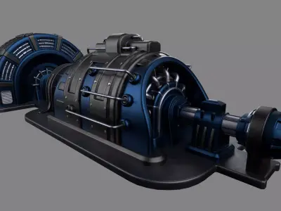Machinery device Low-poly 3D model