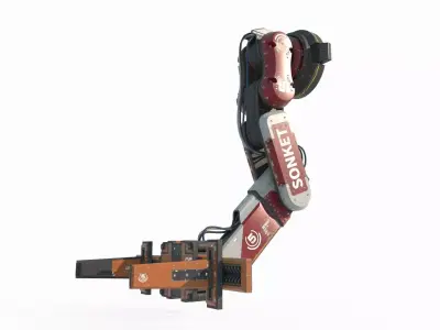 Future science fiction engineering robotic arm 3D model