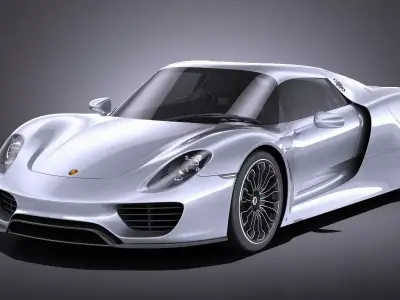 Porsche 918 Spyder 2017 VRAY 3D model