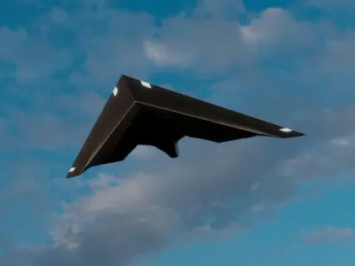Arrow-shaped UFO Free 3D model