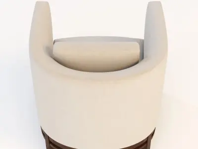 Bolier Domicile Curved Back Lounge Chair 62035 3D model