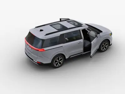 KIA Grand Carnival 2024 with Interior Low-poly 3D model