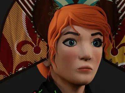 Kokoshnik crown Low-poly 3D model