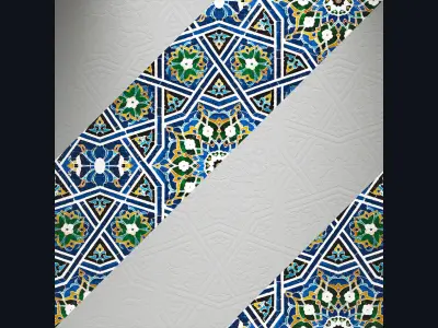  Islamic ornament Uzbek Ceramic mosaic 3D model