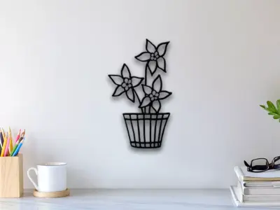 Flower Wall Art 3D print model 3
