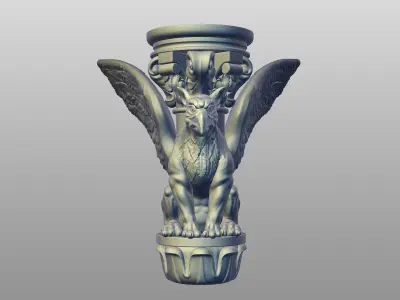 Sculpture of Griffon 3D print model