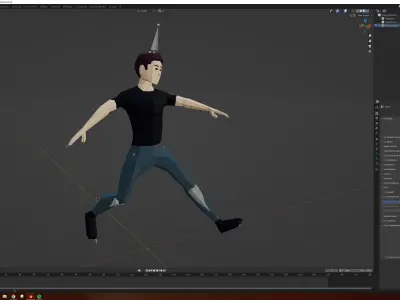 Rigged Lowpoly Man 3D Model Poseable Free 3D model