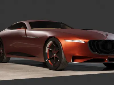 Mercedes Maybach 6 Low-poly 3D model