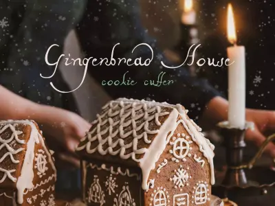 GINGERBREAD HOUSE CUTTER - CHRISTMAS COOKIE STAMP 3D print model