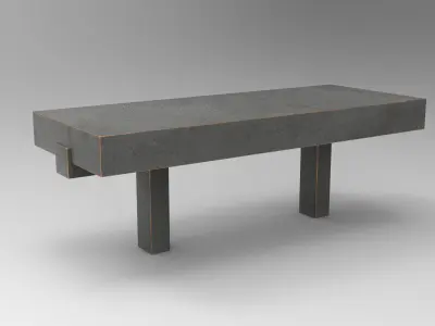 Roru Bench Low-poly 3D model
