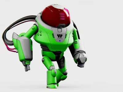 MINERAL PICKER BOT Rigged for Unreal Engine - Unity - MIXAMO 3D model