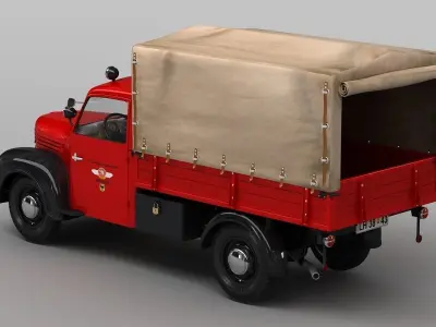 Barkas Framo V901 Fire Truck 3D model