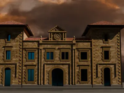 Railway station in Onati 3D model