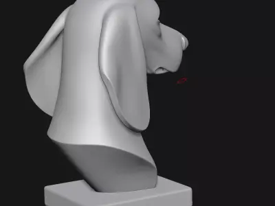 Dog sculpture 3D print model