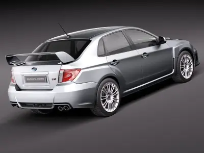 Subaru Impreza WRX STi sedan 2011 VRAY 3D model