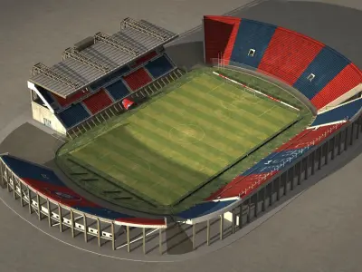 Stadium - Athletic Club San Lorenzo de Almagro Low-poly 3D model