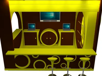 Booth Exhibition Stand a409 3D model