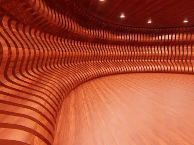 Rounded curved wall LS design  3D model