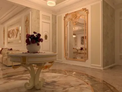 luxury classic salon  3D model