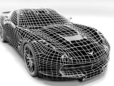 CORVETTE C7 Low-poly 3D model