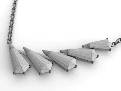 Diamond pendant 3D model for render 3Ds Max V-ray 3D model order