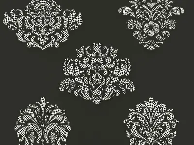 Ornament set 001 3D model