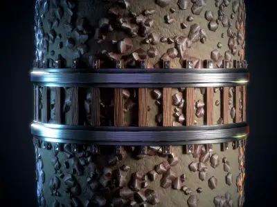 Train Tracks Stylized - VOL 01 - SBsar - Maps 3D model